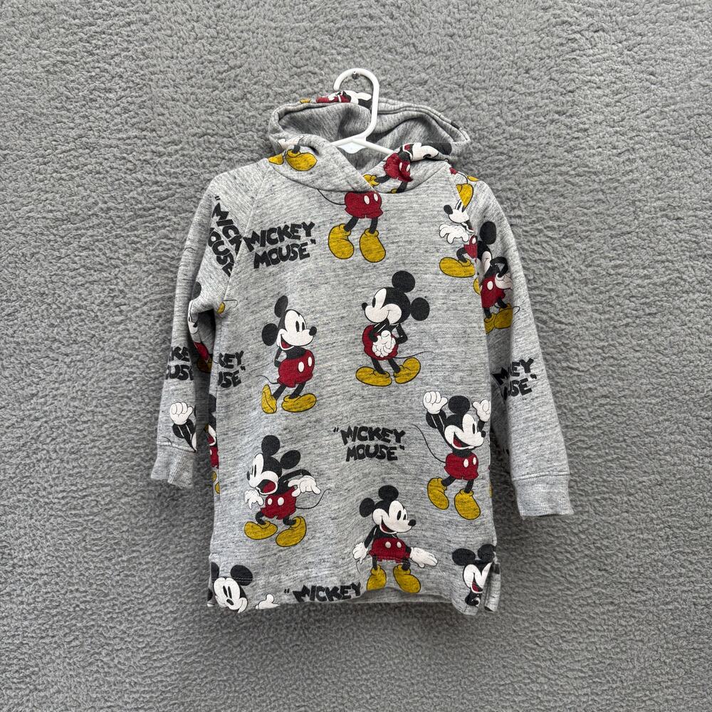 Zara Disney Mickey Mouse Girl Collection Hoodie Sweater Size 5 , 110 Gray RARE